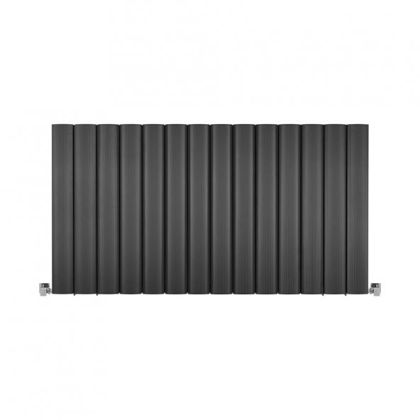 600X1115mm Amber Yatay Antrasit Alüminyum Radyatör Standart Bağlantı ürün görseli