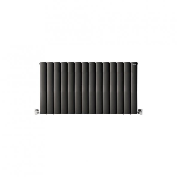 600X1115mm Lilac Yatay Antrasit Alüminyum Radyatör Standart Bağlantı ürün görseli