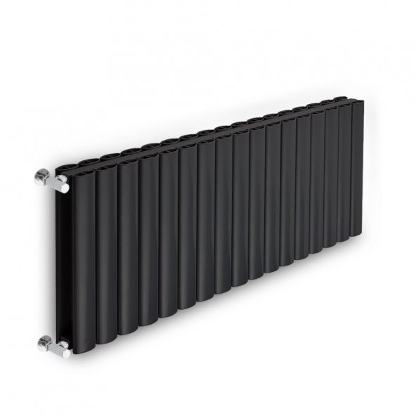 600X635mm Lilac Yatay Antrasit Alüminyum Radyatör Standart Bağlantı - Resim 2