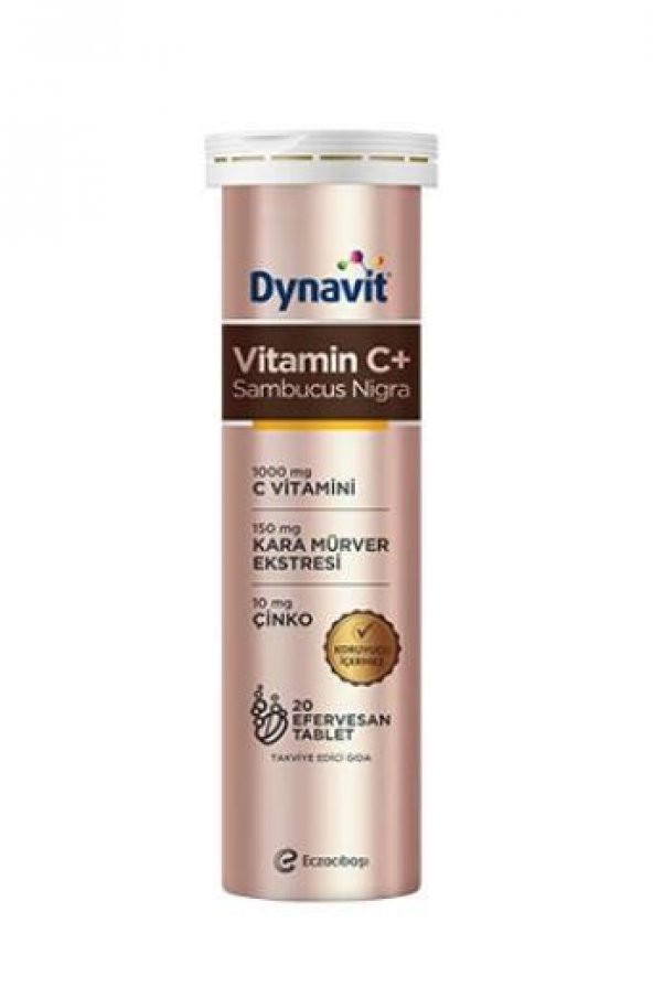 Dynavit Vitamin C+ Sambucus Nigra 20 Efervesan Tablet