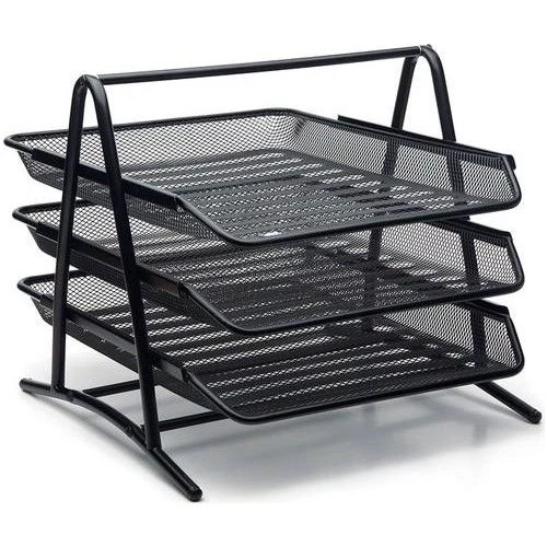 Rubenis Siyah Metal Evrak Rafı ve Ofis Seti 5 Parça - 2