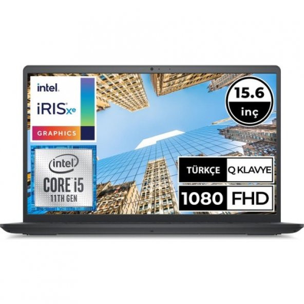 Dell Inspiron 15 3511 Intel Core i5-1135G7 8GB 512GB M.2 Fdos İntel Core i3511122SPPU-06 15.6 Taşınabilir Bilgisayar