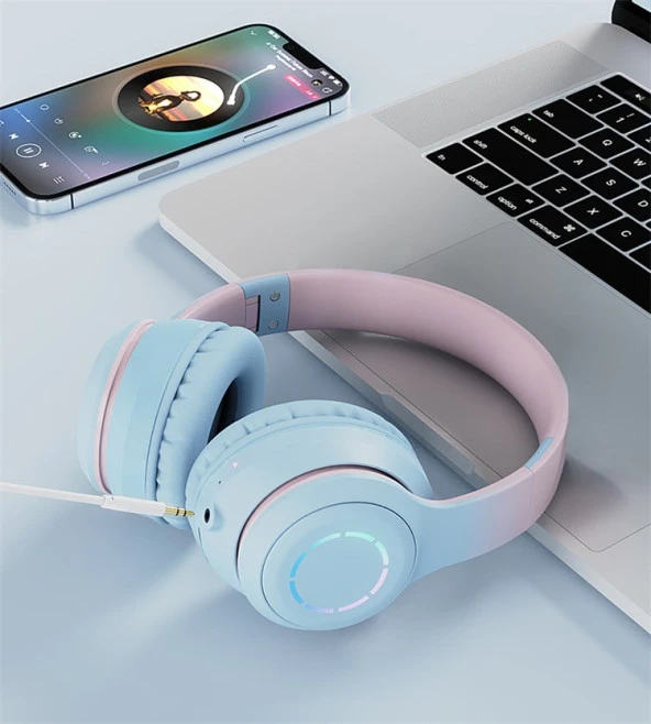 Concord ST99 Mikrofonlu  Aux Girişli Işıklı Bluetooth Kulaklık - 10