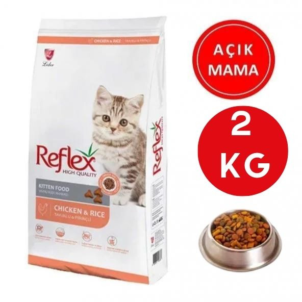 Reflex Kitten Tavuklu Yavru Kedi Maması 2 kg AÇIK