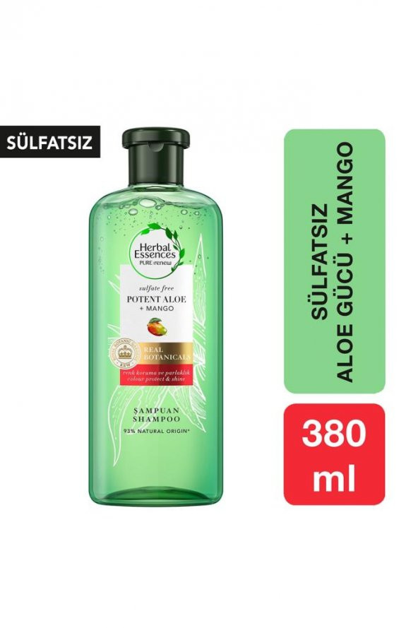 Herbal Essences Aloe Gücü + Mango Sülfatsız Şampuan 380 ml