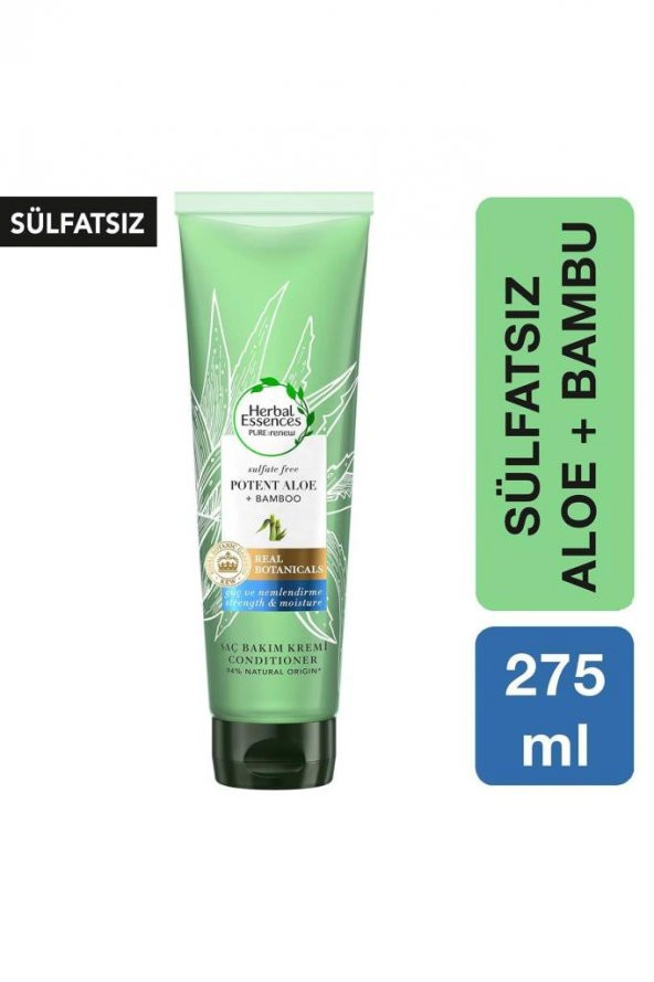 Herbal Essences Sülfatsız Güç Ve Nem Aloe Bambu Şampuan Saç Bakım Kremi 275 ml 8001841502779