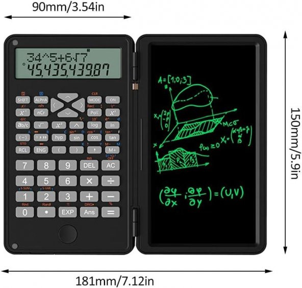 Valkyrie ZH69 Dijital Ekranlı Stylus 6 inç Hesap Makinesi Dual Bilimsel Fonksiyonlu Katlanabilir - 5