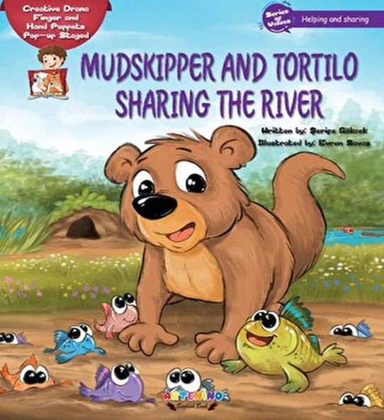 Mudskipper And Tortilo Sharing The River Creative Drama Finger and Hand Puppets Pop-up Staged ürün görseli