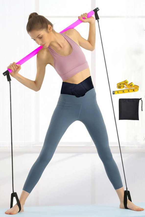 Pilates Studio Pilates Barı Çubuğu, Terleme Bel Kemeri, Mezura Bel Basen Ölçme İncelme Fitness Seti