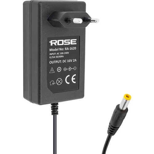 Rose RA-1620 Jack Fişli 16 Volt 2 Amper Priz Tipi Santral Power Jacklı Adaptörü 5.5*2.5 Uç