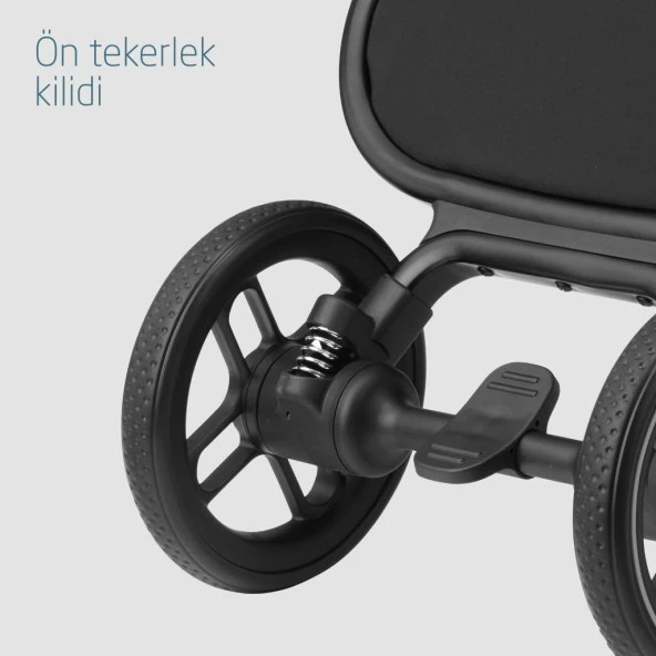 Maxi-Cosi Leona2-Cabriofix I-Size Tek Elle Katlanabilen Ultra Kompakt Çift Yönlü Seyahat Sistem Bebek Arabası Grey-Graphite - 12
