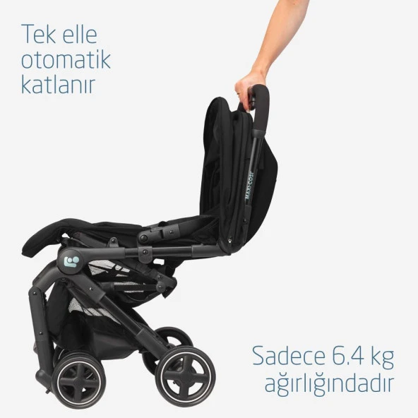 Maxi-Cosi Lara2-CabrioFix I-Size Ultra Kompakt Kabin Boy Seyahat Sistem Bebek Arabası Essential Black - Resim 4