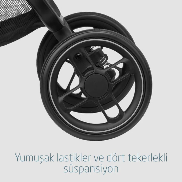 Maxi-Cosi Leona2-Cabriofix I-Size Tek Elle Katlanabilen Ultra Kompakt Çift Yönlü Seyahat Sistem Bebek Arabası Grey-Black - 11