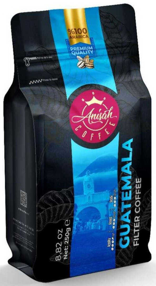ANİŞAH FİLTRE KAHVE GUATEMALA ORTA KAVRULMUŞ ÖĞÜTÜLMÜŞ 250 GR