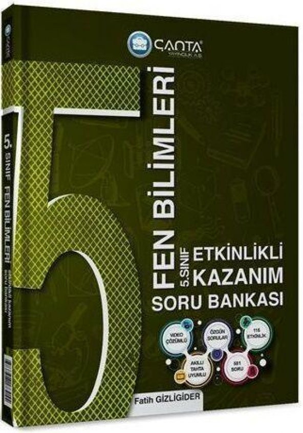 5. Sınıf Fen Bilimleri Etkinlikli Kazanım Soru Bankası Çanta Yayınları ürün görseli 1