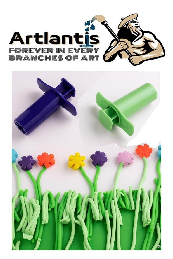 4 lü Oyun Hamuru Kalıbı Merdane Silindir Kesici ve Enjektör Seti 9 Parça 1 Paket Okul Kreş Ana Sınıfı Etkinlik Okul Öncesi - 8