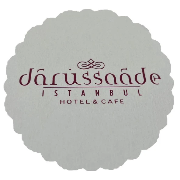 2500 Adet Tek Kullanımlık Beyaz Desenli Kağıt Bardak Altlığı 80 mm - 4