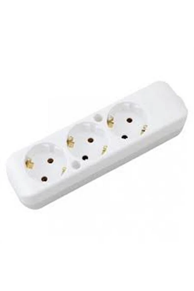 3 Lü Topraklı Klemensli Grup Priz ürün görseli 1