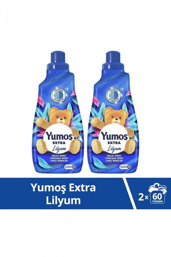 Yumoş Extra Lilyum Konsantre Çamaşır Yumuşatıcı 1440 Ml 60 Yıkama X2 - 6