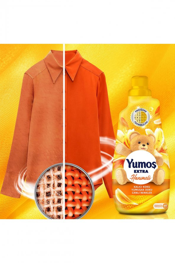 Yumoş Extra Konsantre Çamaşır Yumuşatıcısı Hanımeli 1440 ml 60 Yıkama 4 Adet - 4