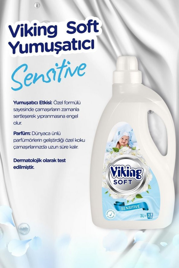 Viking Çamaşır Yumuşatıcısı Sensitive 3 Litre 3 Adet - 2