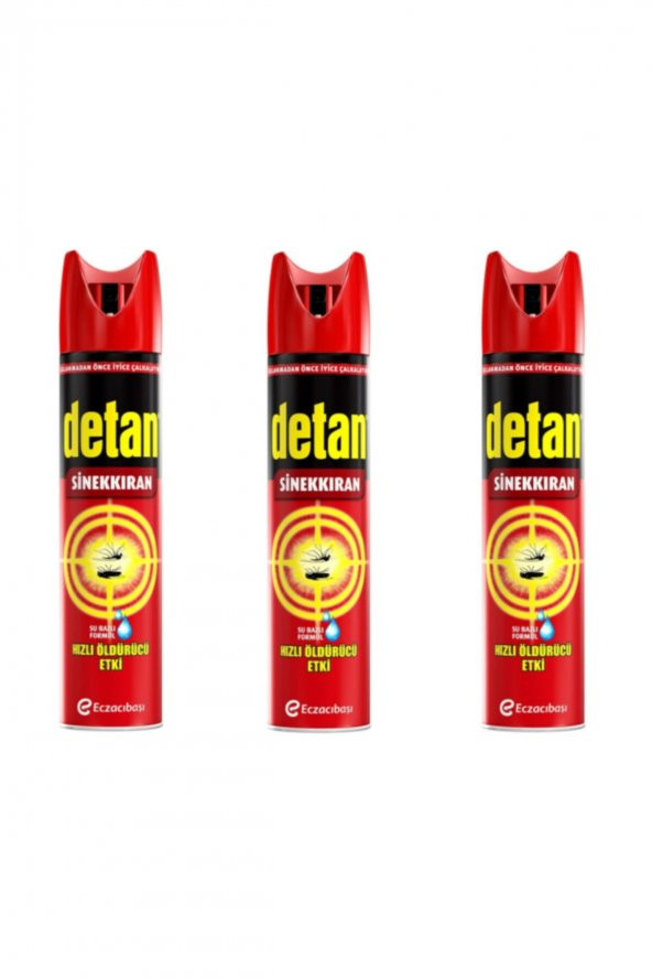 Detan Sinekkıran Su Bazlı Aeresol 275 Ml X 3 Adet