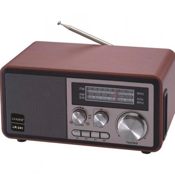 Leader LR-241 Radio,bt,usb,tf Retro Müzik Kutusu