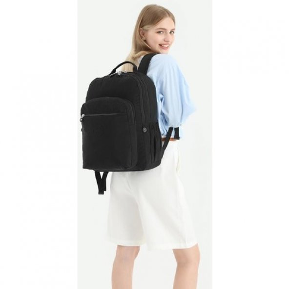 Smart Bags Büyük Boy Krinkıl Kumaş Sırt Çantası 3209 - Resim 4