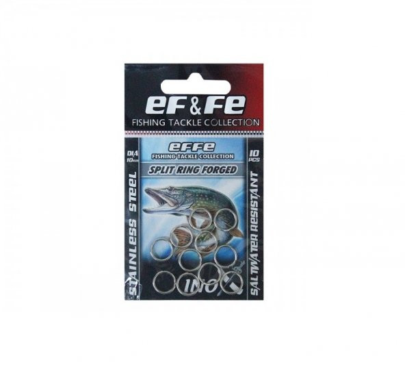 HALKA PASLANMAZ ÇELİK- Split Rings 1 pakette 10 adet - NO-03 - 2