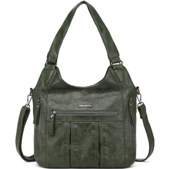 Barcelona Yıkama Deri Omuz Askılı Kadın Çantası 21-K Barcelona 1837 ürün görseli 1