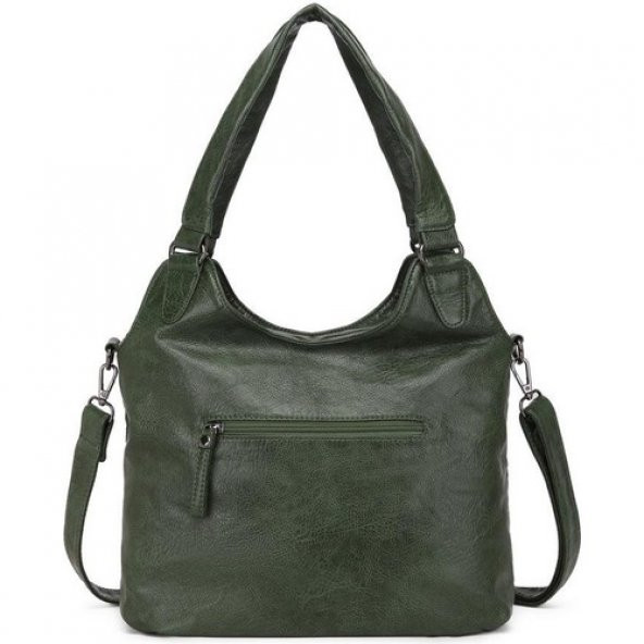 Barcelona Yıkama Deri Omuz Askılı Kadın Çantası 21-K Barcelona 1837 - Resim 2