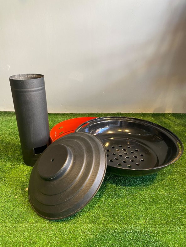 Boru Ayaklı Yuvarlak Portatif Mangal - 2