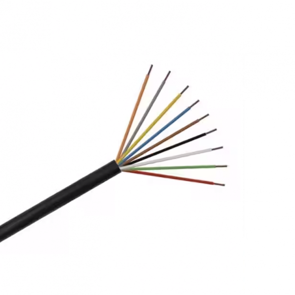 Kastro 9 Uçlu Toprak Altı Sulama Sinyal Kablosu 0,8mm 9 Renk 30 Metre