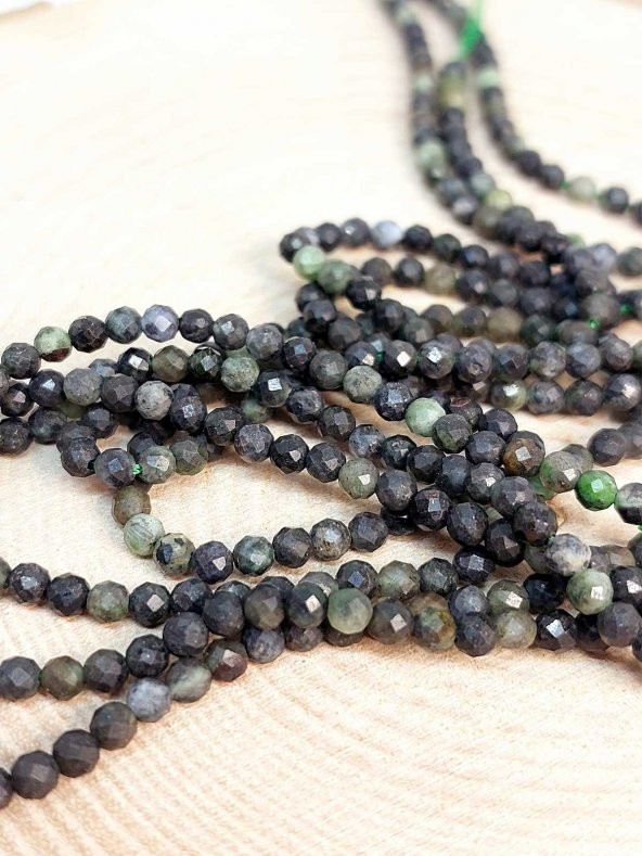 Serpantin (Yılan) Taşı 2,5mm 1000 Ayar Gümüş İpli Kolye (Sabit Klipsli) - Resim 6