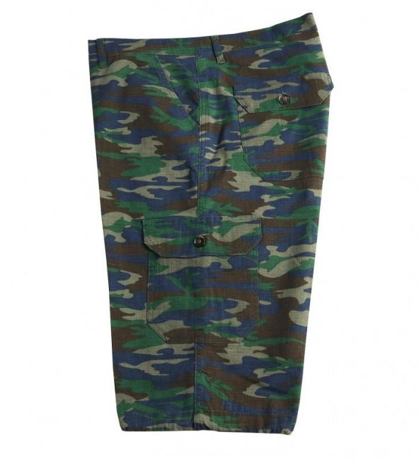 Büyük Beden Erkek Kamuflaj Şort Yeşil - 3
