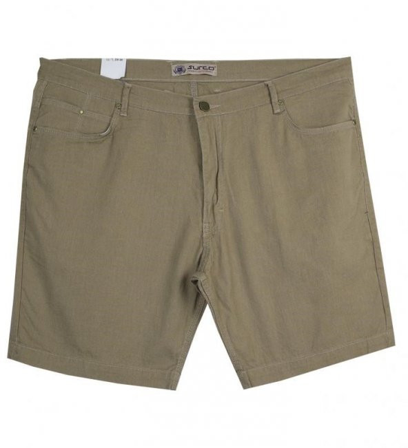 Büyük Beden 100 Pamuk Dokuma Erkek Kısa Şort