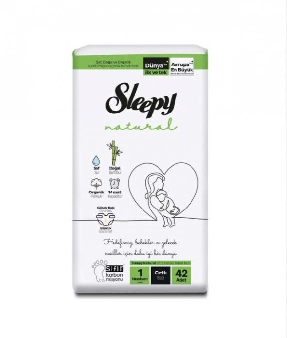 SLEEPY NATUREL TEKLI NEWBORN NO1 (42 ADET)