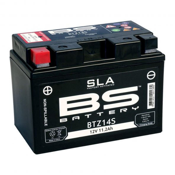 Bs Btz14s Sla 2008-2009 Honda VT 750 C Shadow Uyumlu Akü Jel Akü
