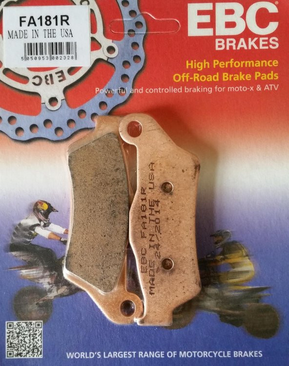 Ebc Fa181R 2009-2013 Husaberg FE 450 Uyumlu Ön Fren Balatası Sinterli Balata