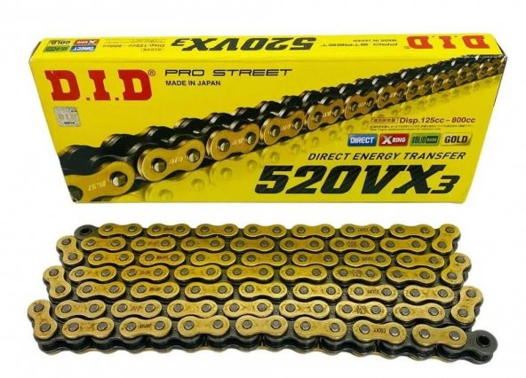 Did 520-118Vx3 2016-2023 Husqvarna FS 450 Uyumlu Zincir Vx3 Xring Gold (Sarı) Renk - Resim 6