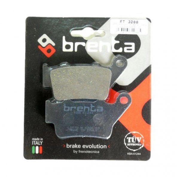 Brenta 431-179 2014-2022 Bajaj Pulsar RS 200 Arka Fren Balatası Organik Balata