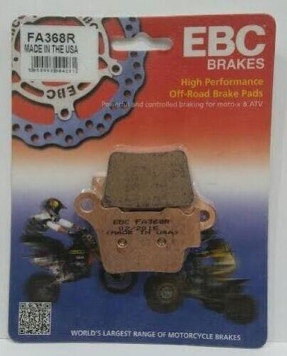 Ebc Fa368R 2006-2023 Husqvarna TE 250 Uyumlu Arka Fren Balatası Sinterli Balata