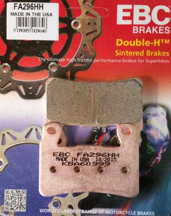 Ebc Fa296Hh 2013-2015 Hyosung GD 250 N Uyumlu Ön Fren Balatası Sinterli Balata ürün görseli