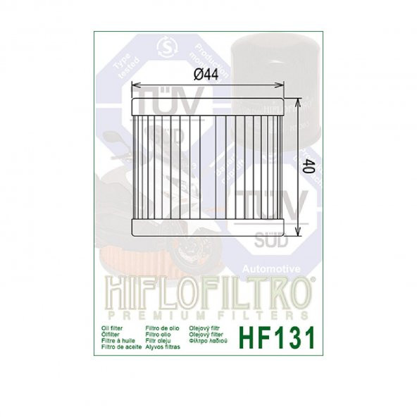Hiflo Hf131 2001-2015 Hyosung GV 250 Uyumlu Yağ Filtresi - 2