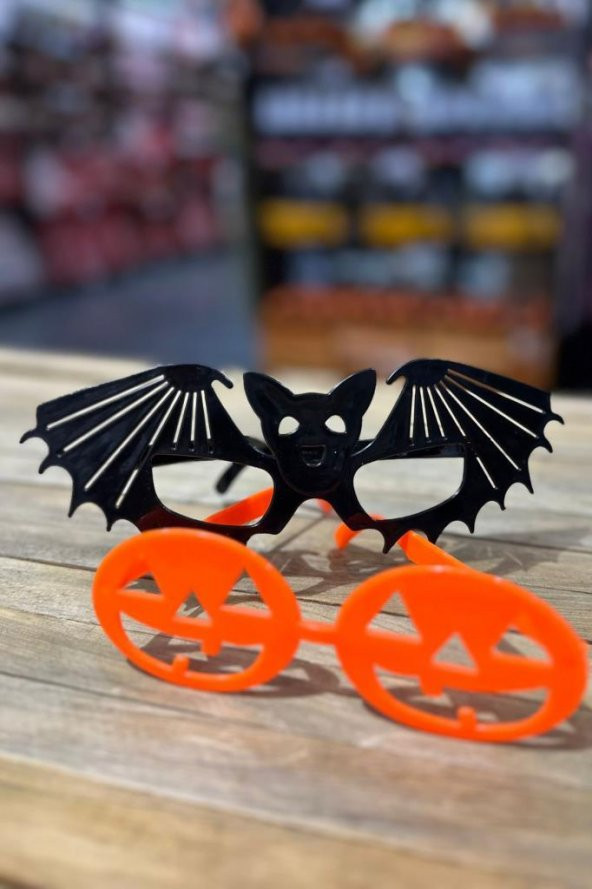 Beysüs Halloween Cadılar Bayramı Çocuk Gözlük 2 Li Yarasa Bal Kabağı