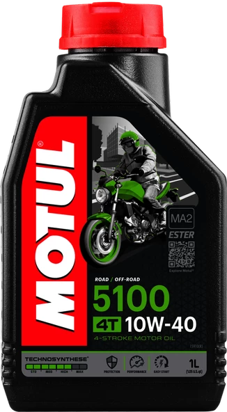 Motul 5100 10W40 1 Lt. 4 Zamanlı Motosiklet Yağı