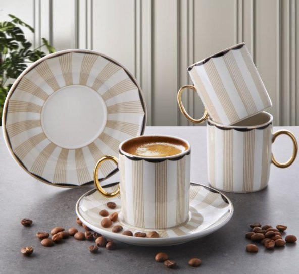 Gönül Porselen 6lı Kahve Takımı-G4006