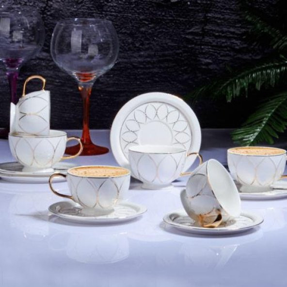 Kosova Porselen 6 lı Nescafe Takımı Tombul Drop 04206-ZJN06