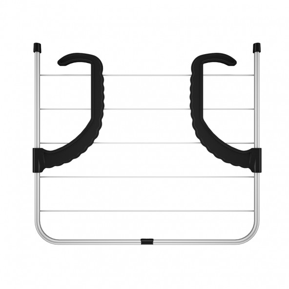 Porsima Petek Üstü Çamaşır Kurutmalığı - Katlanabilir Pencere Balkon Kurutma Askısı Gri - 3