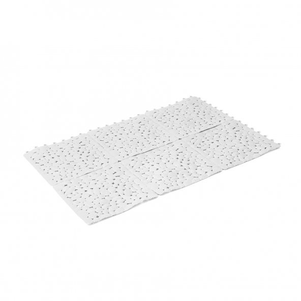 6Lİ SİLİKON YER KAROSU-BEYAZ - 2